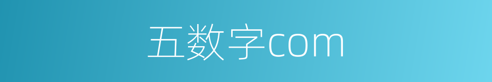 五数字com的同义词