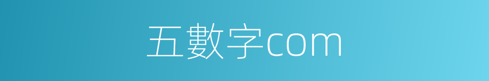 五數字com的同義詞