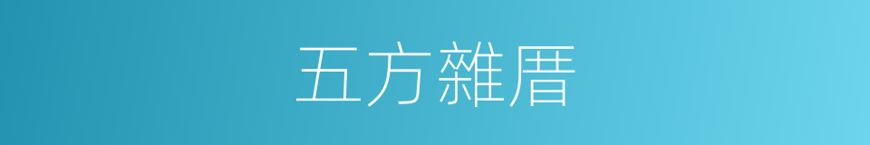 五方雜厝的同義詞