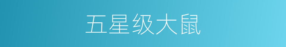 五星级大鼠的同义词