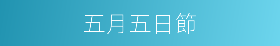 五月五日節的同義詞