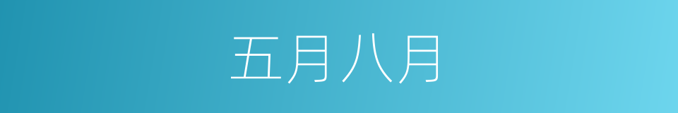 五月八月的同义词
