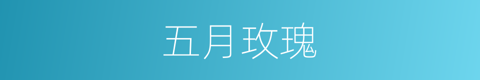 五月玫瑰的同义词