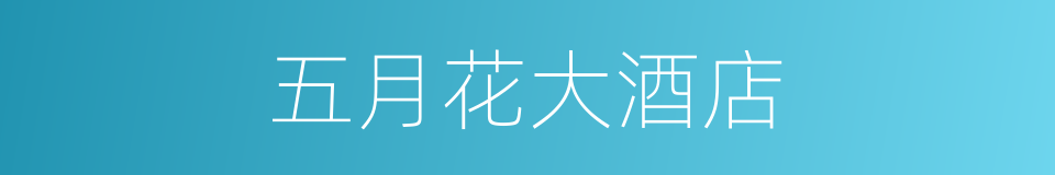 五月花大酒店的同义词