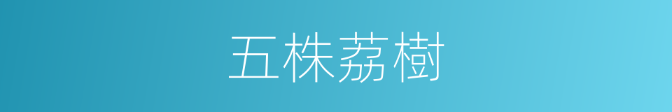 五株荔樹的同義詞