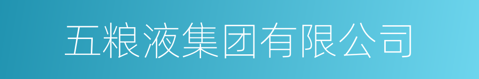五粮液集团有限公司的同义词