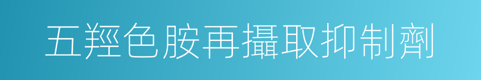 五羥色胺再攝取抑制劑的同義詞