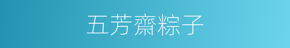 五芳齋粽子的同義詞