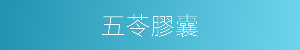 五苓膠囊的同義詞