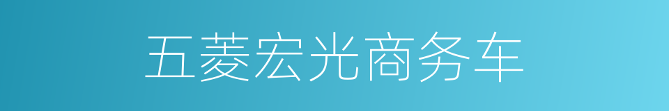 五菱宏光商务车的同义词