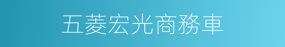 五菱宏光商務車的同義詞