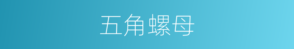 五角螺母的同义词