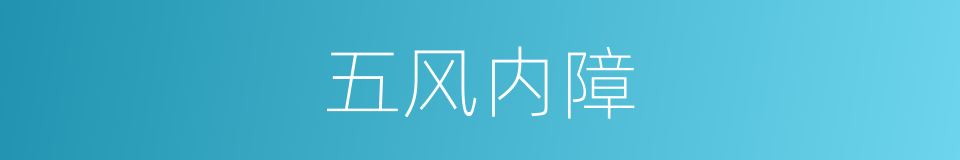 五风内障的同义词