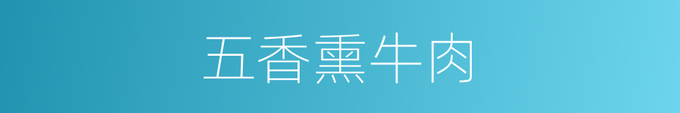 五香熏牛肉的同义词