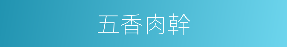 五香肉幹的同義詞