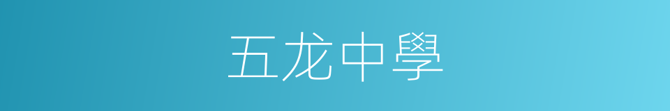 五龙中學的同義詞