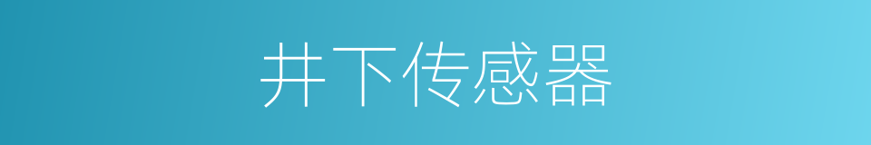 井下传感器的同义词