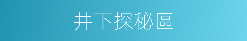 井下探秘區的同義詞