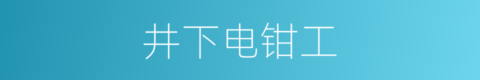 井下电钳工的同义词