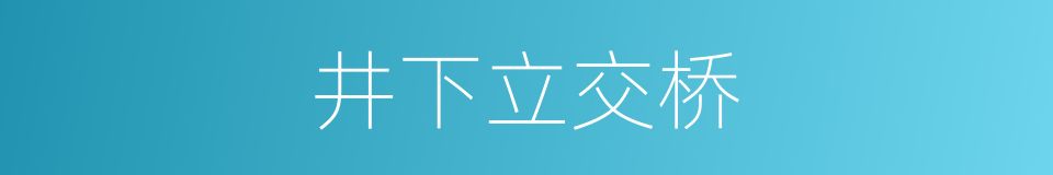 井下立交桥的同义词