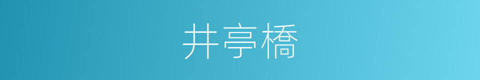 井亭橋的同義詞