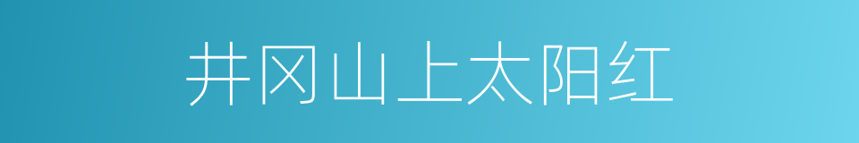 井冈山上太阳红的同义词