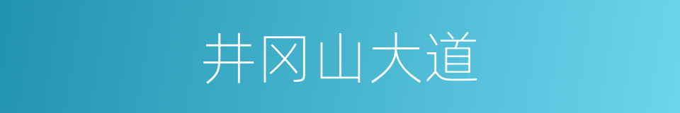 井冈山大道的同义词