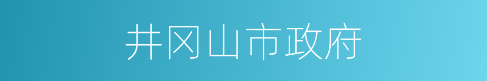 井冈山市政府的同义词