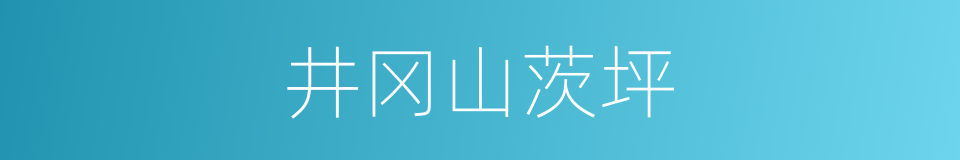 井冈山茨坪的同义词