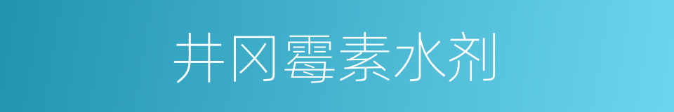 井冈霉素水剂的同义词