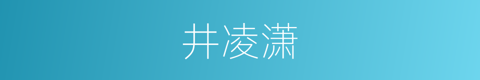 井凌潇的同义词