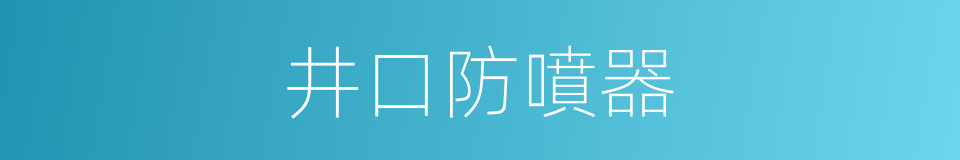 井口防噴器的同義詞