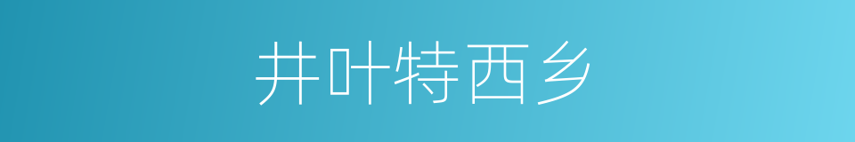 井叶特西乡的同义词