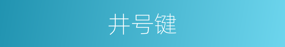 井号键的意思