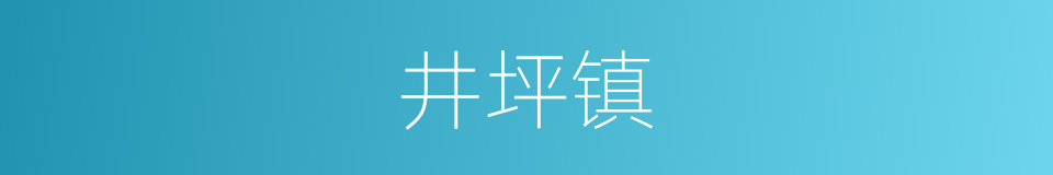 井坪镇的同义词