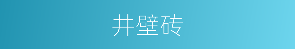 井壁砖的同义词