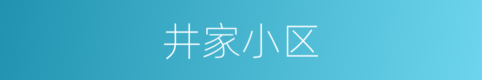 井家小区的同义词