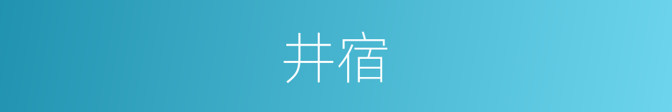 井宿的意思