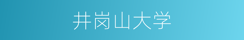 井岗山大学的同义词