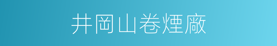 井岡山卷煙廠的同義詞