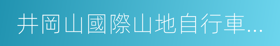 井岡山國際山地自行車賽道的同義詞