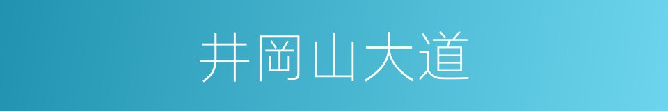 井岡山大道的同義詞