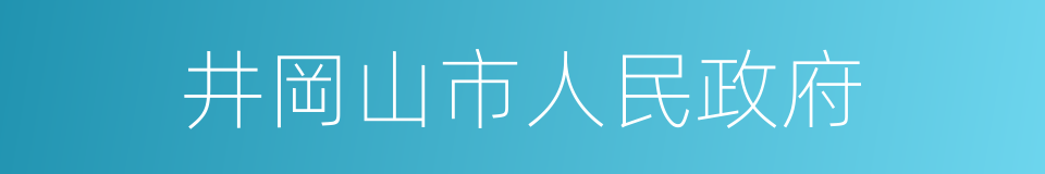 井岡山市人民政府的同義詞