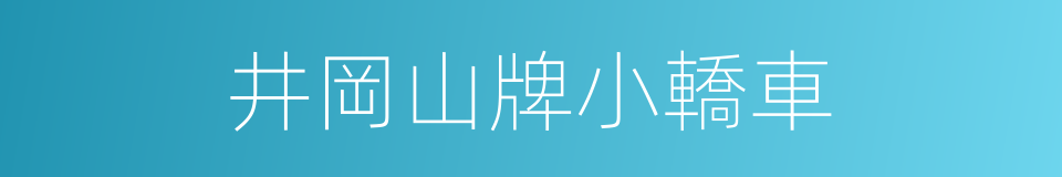 井岡山牌小轎車的同義詞