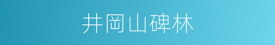 井岡山碑林的同義詞