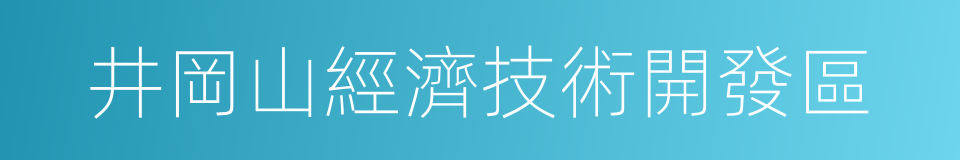 井岡山經濟技術開發區的同義詞