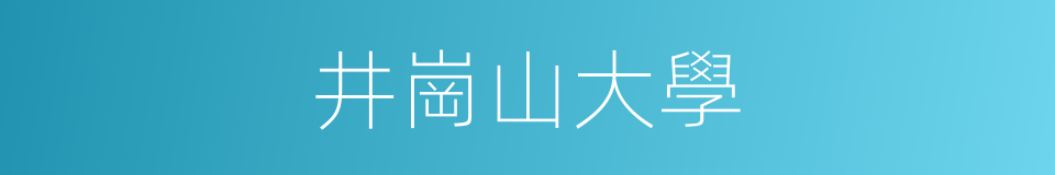 井崗山大學的同義詞