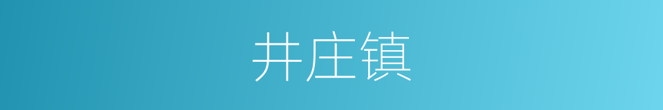 井庄镇的同义词