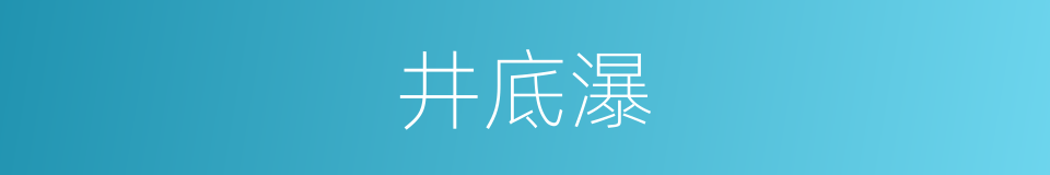 井底瀑的同义词