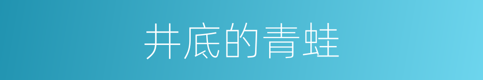 井底的青蛙的同义词